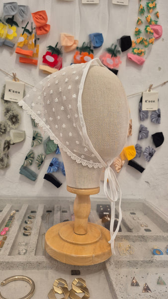 Flower Dots Lacy Scarf