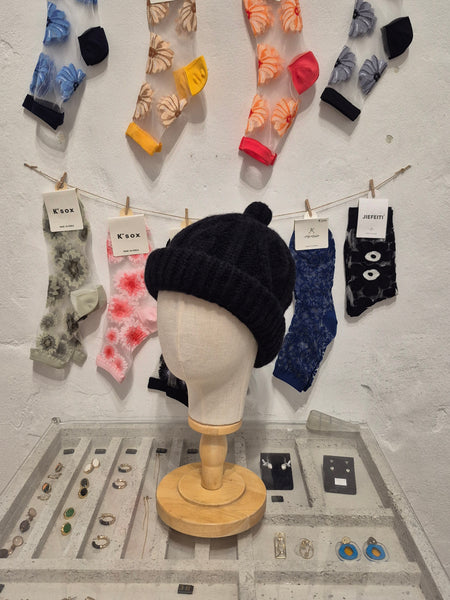 Knit Beanie with Pompom