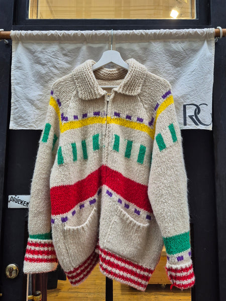 Patterned Wool Cardigan