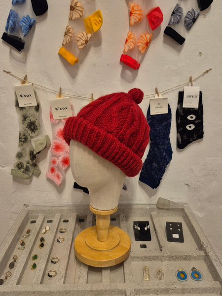 Knit Beanie with Pompom
