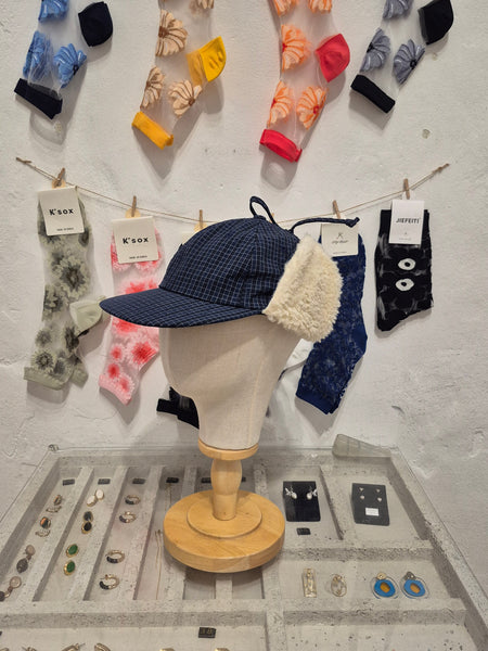 Boa Ear Flap Cap with Visor