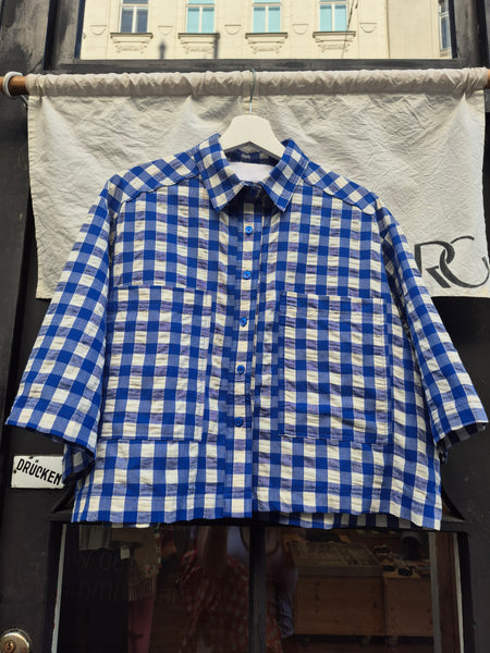 Gingham Check Shirt Jacket