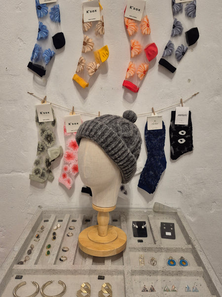 Knit Beanie with Pompom