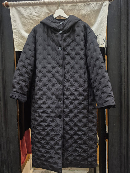 Embroidered Dots Padded Coat