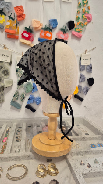 Flower Dots Lacy Scarf