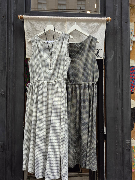 NS Waist Ribbon Check Dress