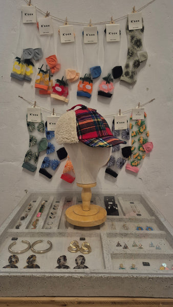 Tartan Plaid Boa Ear Cap