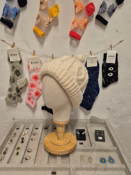 Knit Beanie with Pompom