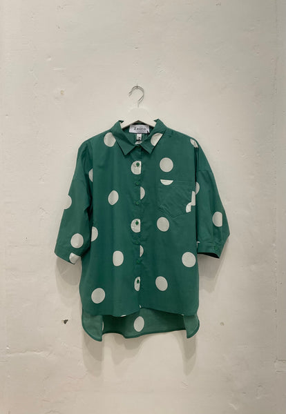 3/4 sleeve dots shirt (4colours)