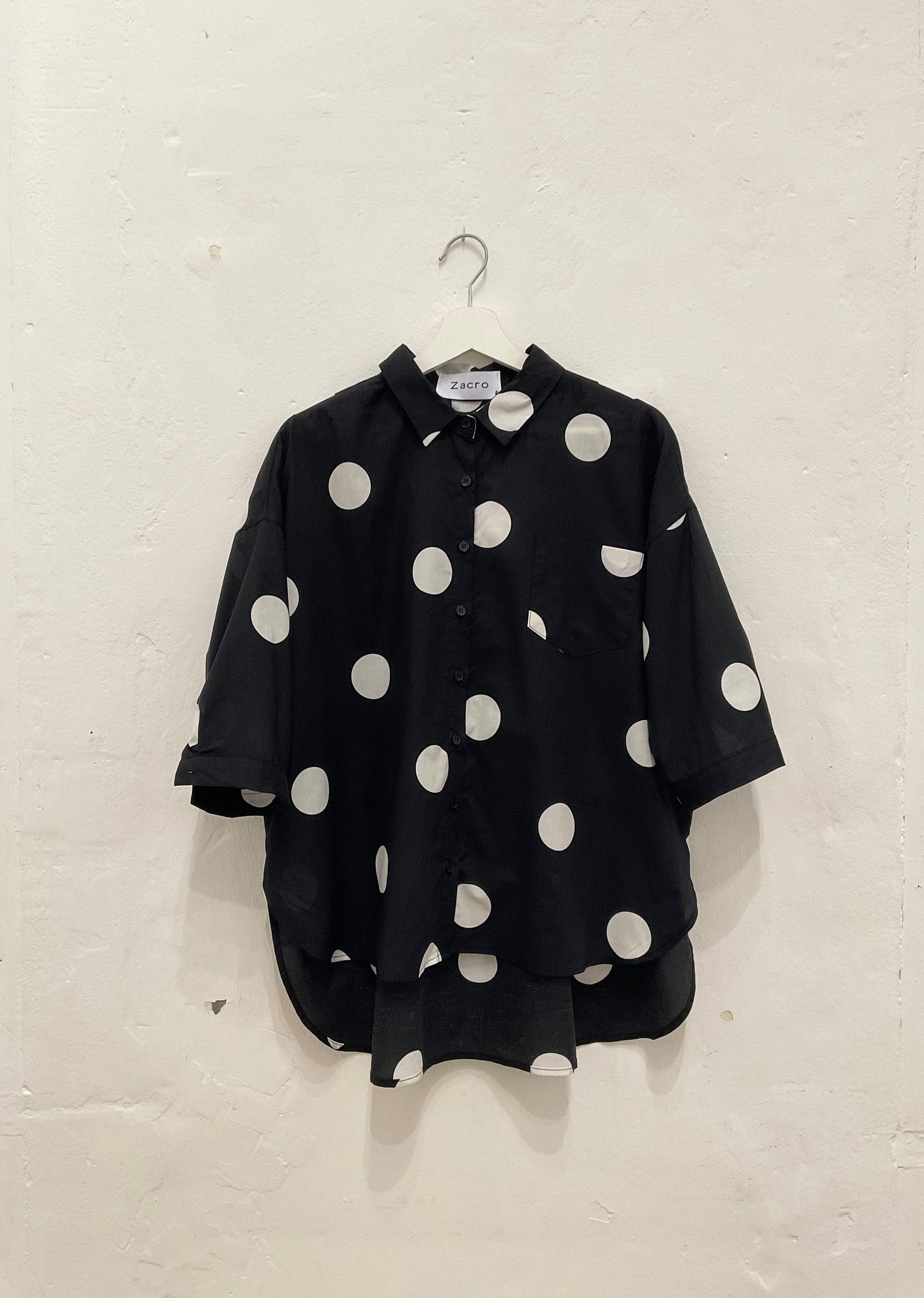3/4 sleeve dots shirt (4colours)
