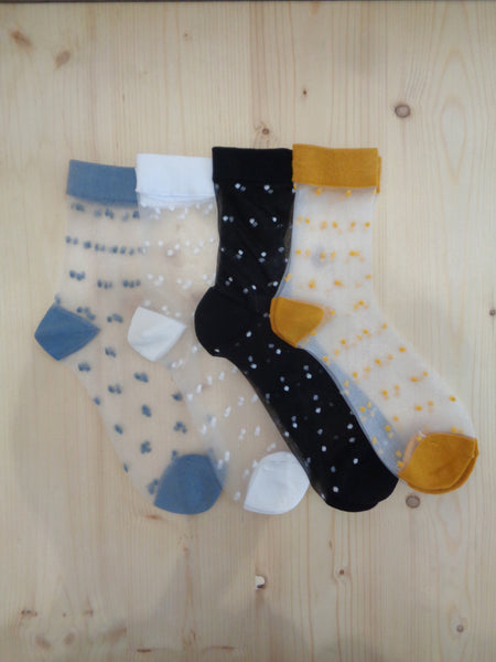 See Through Dots Socks (4 colours)