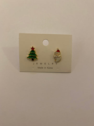 Santa and Tree Earrings