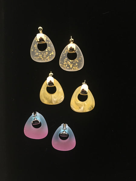 Colour Nigiri Shape Earrings (3 colours)