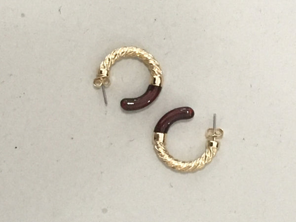 Gold 2 Tone Colour Earrings (4 colours)