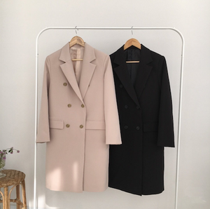 Double button tailored coat (2 colours)