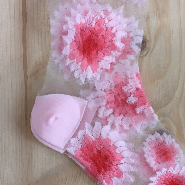 Daisy Flower Motif Socks (4 colours)